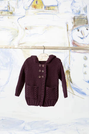 Strickset Jacke mit Kapuze Lang Yarns OMEGA+ mit Anleitung in garnwelt-Box