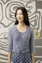 Knitting set Wrap front cardigan  with knitting instructions in garnwelt box in size S