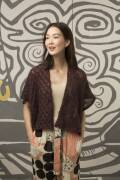 Knitting set Triangular shawl  with knitting instructions in garnwelt box