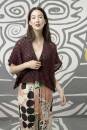 Knitting set Triangular shawl  with knitting instructions in garnwelt box
