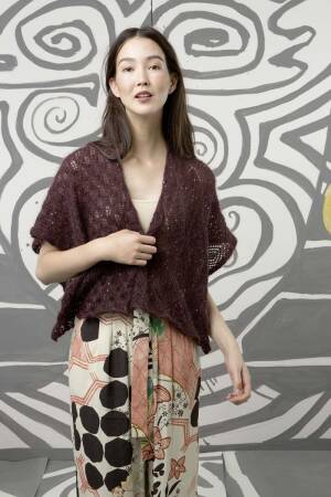 Strickset Dreiecktuch Lang Yarns MOHAIR LUXE PAILLETTES mit Anleitung in garnwelt-Box ca 130 x 62 cm