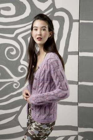 Strickset Jacke Lang Yarns ELLA / MOHAIR LUX mit Anleitung in garnwelt-Box