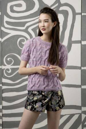 Strickset Pullover Lang Yarns ELLA / MOHAIR LUX mit Anleitung in garnwelt-Box