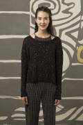 Strickset Pullover Lang Yarns STELLINA PAILLETTES mit Anleitung in garnwelt-Box S-M