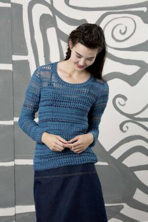 Strickset Pullover Lang Yarns ELLA mit Anleitung in garnwelt-Box S