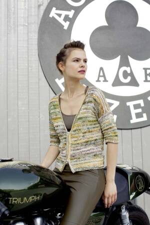 Strickset Jacke Lang Yarns RIVA mit Anleitung in garnwelt-Box S