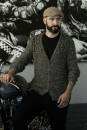 Knitting set Mens cardigan  with knitting instructions in garnwelt box