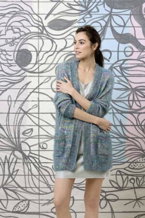 Strickset Jacke Lang Yarns RIVA / CARA mit Anleitung in garnwelt-Box