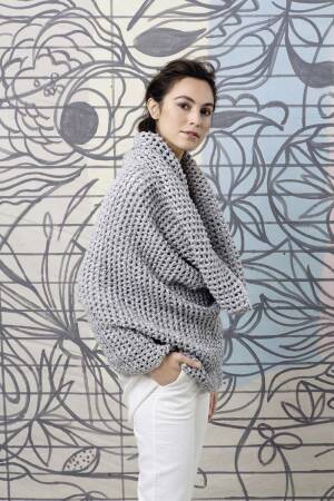 Strickset Rundschal Lang Yarns AMIRA mit Anleitung in garnwelt-Box ca 60 x 90 cm