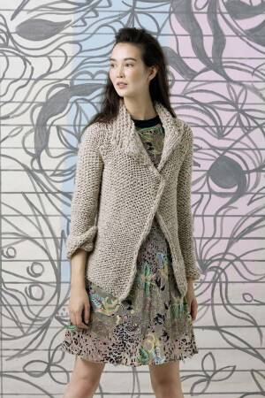 Strickset Jacke Lang Yarns GAMMA / CORSO / ALPACA SUPERLIGHT mit Anleitung in garnwelt-Box S