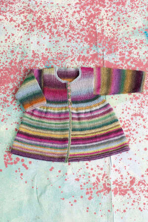 Strickset Mantel Lang Yarns MILLE COLORI BABY mit Anleitung in garnwelt-Box 68-74