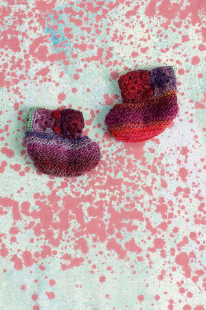 Strickset Schühchen Lang Yarns MILLE COLORI BABY mit Anleitung in garnwelt-Box 68-74