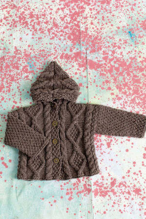 Strickset Kapuzenjacke Lang Yarns YAK mit Anleitung in garnwelt-Box 68