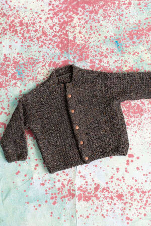 Strickset Jacke Lang Yarns DONEGAL mit Anleitung in garnwelt-Box 74-80