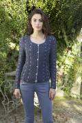 Knitting set Embroidered cardigan DONEGAL with knitting instructions in garnwelt box