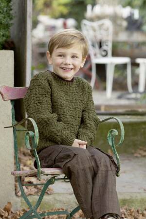 Strickset Pullover Lang Yarns YAK mit Anleitung in garnwelt-Box 104-110