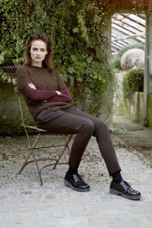 Knitting set Short-sleeved sweater  with knitting instructions in garnwelt box