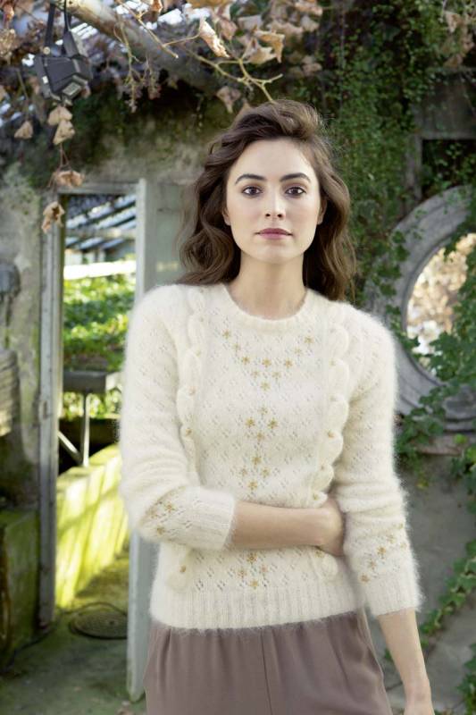 Knitting set Pullover MOHAIR LUXE with knitting instructions in garnwelt box in size S
