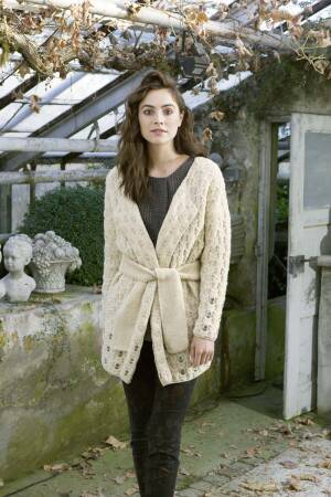 Strickset Jacke mit Gürtel Lang Yarns NOVA / MOHAIR LUXE mit Anleitung in garnwelt-Box