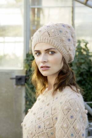 Strickset Mütze Lang Yarns MALOU LIGHT / MOHAIR LUXE mit Anleitung in garnwelt-Box one size