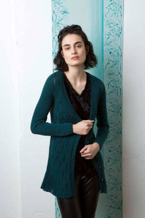 Strickset Jacke Lang Yarns ZERO mit Anleitung in garnwelt-Box S