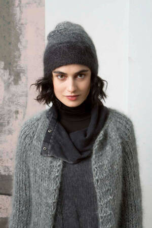 Strickset Jacke Lang Yarns MOHAIR LUXE mit Anleitung in garnwelt-Box S-M
