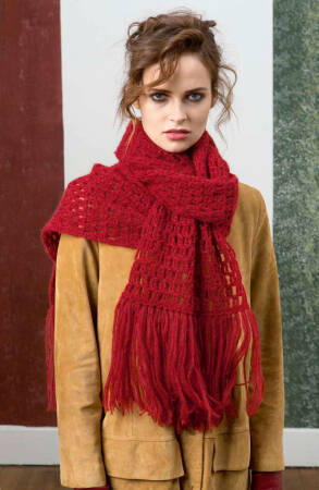 Strickset Schal Lang Yarns MALOU LIGHT mit Anleitung in garnwelt-Box