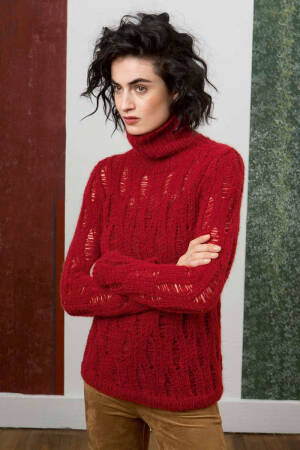 Strickset Pullover Lang Yarns MALOU LIGHT mit Anleitung in garnwelt-Box