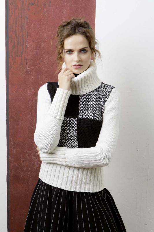 Knitting set Roll-neck sweater MERINO 120 with knitting instructions in garnwelt box