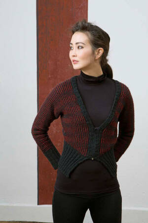 Strickset Jacke Lang Yarns NOVA mit Anleitung in garnwelt-Box S