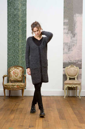 Strickset Jacke Lang Yarns DOUDOU / MOHAIR LUXE mit Anleitung in garnwelt-Box S