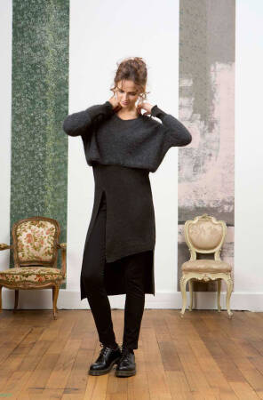 Knitting set Cropped sweater  with knitting instructions in garnwelt box