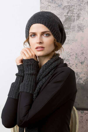Strickset Mütze Lang Yarns MERINO PERLINE mit Anleitung in garnwelt-Box