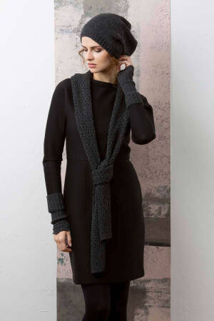 Strickset Schal Lang Yarns MERINO PERLINE mit Anleitung in garnwelt-Box ca 20 x 182 cm