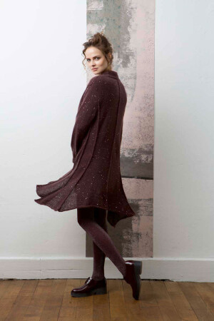 Strickset Mantel Lang Yarns MOHAIR LUXE PAILLETTES mit Anleitung in garnwelt-Box XL