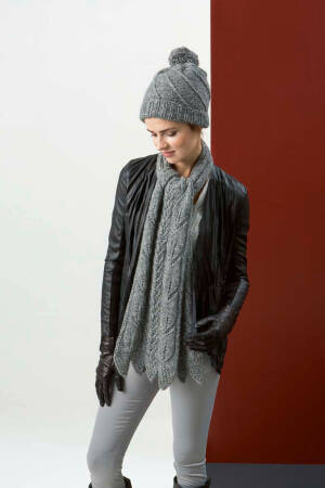 Strickset Schal Lang Yarns ALICE / LUSSO mit Anleitung in garnwelt-Box