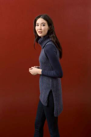 Strickset Tunika Lang Yarns MAGIC TWEED / ALPACA SUPERLIGHT mit Anleitung in garnwelt-Box S