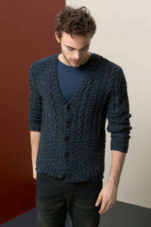 Strickset Jacke Lang Yarns YAK TWEED mit Anleitung in garnwelt-Box S