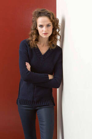 Strickset Pullover Lang Yarns CASHSOFT mit Anleitung in garnwelt-Box
