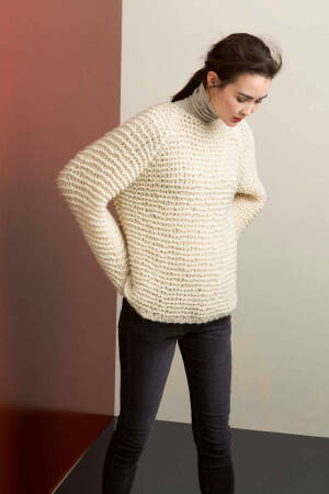 Strickset Raglanpullover Lang Yarns LUSSO mit Anleitung in garnwelt-Box