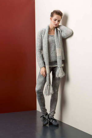 Strickset Pullover Lang Yarns YARA mit Anleitung in garnwelt-Box