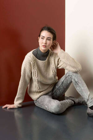 Strickset Pullover Lang Yarns CASHSOFT mit Anleitung in garnwelt-Box S