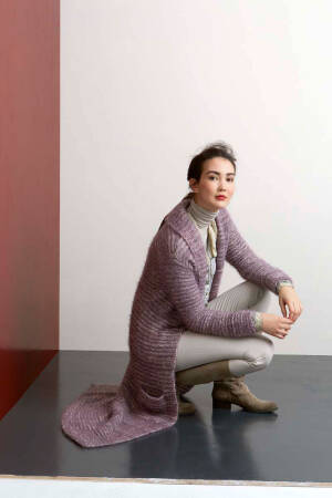 Strickset Mantel Lang Yarns CELINE / CARA mit Anleitung in garnwelt-Box S