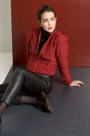 Strickset Kurze Jacke Lang Yarns ALICE mit Anleitung in garnwelt-Box S