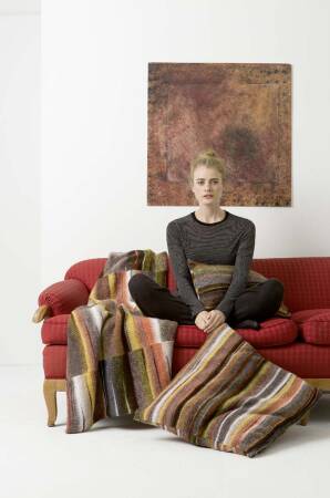 Strickset Kissen 60x60 Lang Yarns WEST mit Anleitung in garnwelt-Box ca 60 x 60 cm