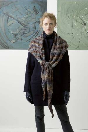 Strickset Dreiecktuch Lang Yarns TIZIANA mit Anleitung in garnwelt-Box