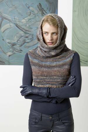Strickset Pullover nahtlos / Kapuzentop Lang Yarns TIZIANA mit Anleitung in garnwelt-Box S