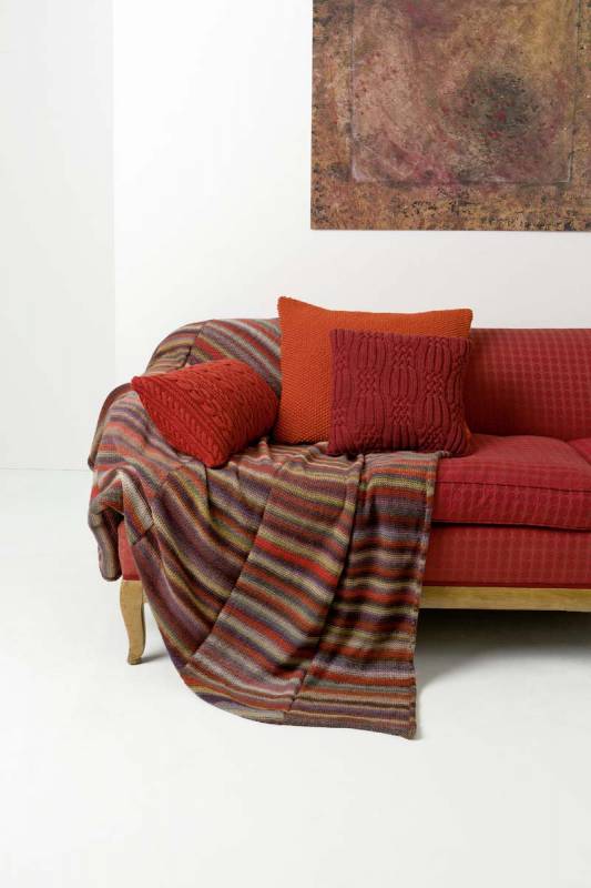 Knitting set Cushion 50x60  with knitting instructions in garnwelt box in size ca 50 x 60 cm