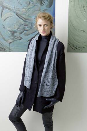 Strickset Cashmere Schal Lang Yarns CASHMERE LACE mit Anleitung in garnwelt-Box