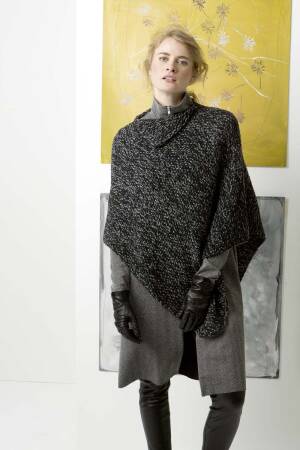 Strickset Poncho Lang Yarns NOVA mit Anleitung in garnwelt-Box ca 92 x 80 cm